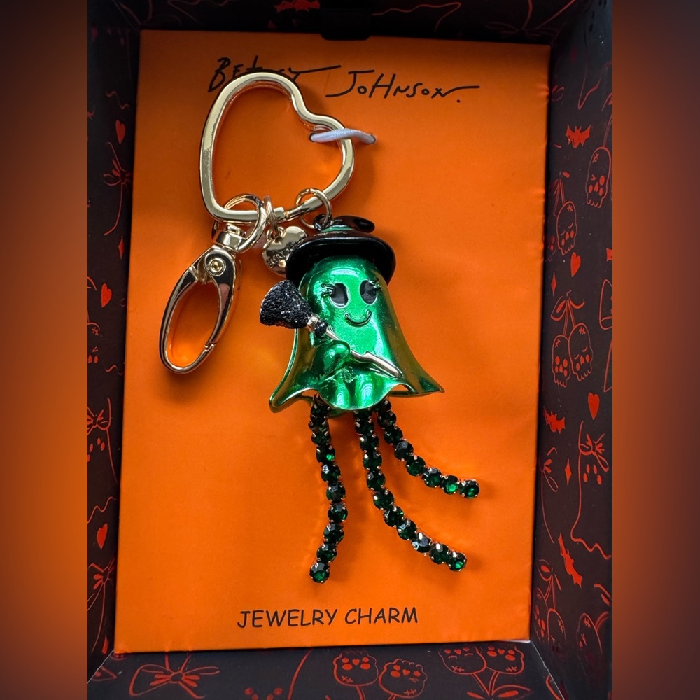 Betsey Johnson Green Ghost Jewelry Charm